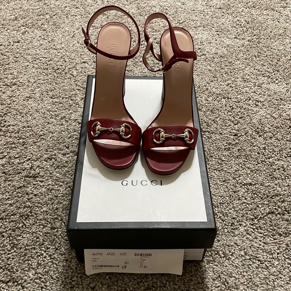 Gucci Red Leather Heels